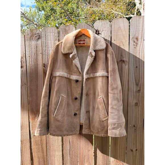 Vintage Shearling Pioneer Wear Coat — Suede and Sherpa - Picture 1 of 9